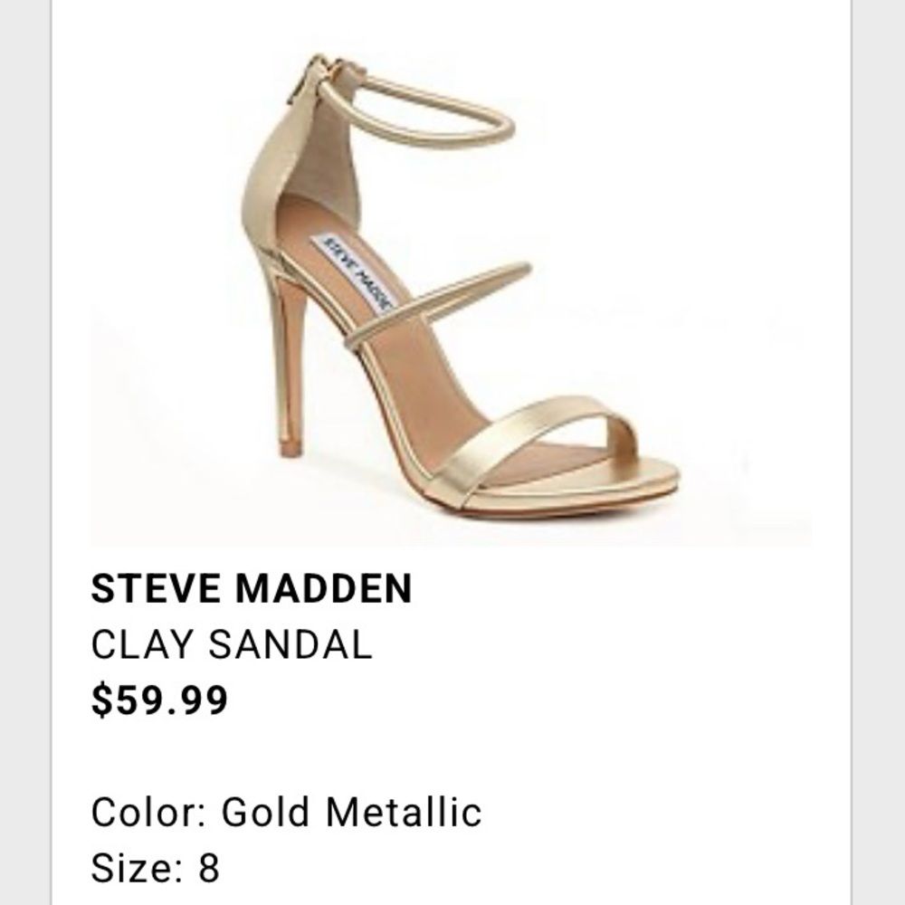 Steve Madden Clay Sandal in Metallic Gold